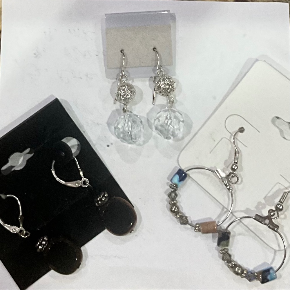 Wholesale Jewelry lot of 3 sets of Earrings.      NWT